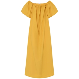 2NDDAY Gia Fine Crispy Poplin Kjole, Spicy Mustard